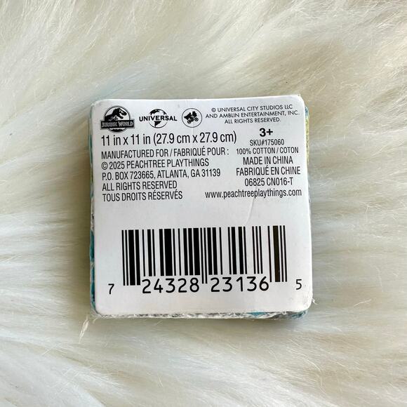 Jurassic World 3 Magic Expanding Cotton 11"x11" Dinosaur Washcloths / Towels - Picture 5 of 8